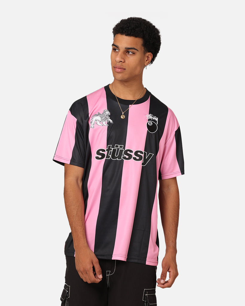 Stussy Football T-Shirt Black/Pink | Culture Kings