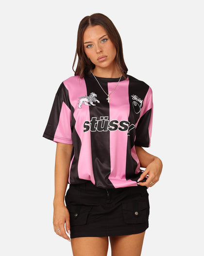 Stussy Football T-Shirt Black/Pink Culture Kings