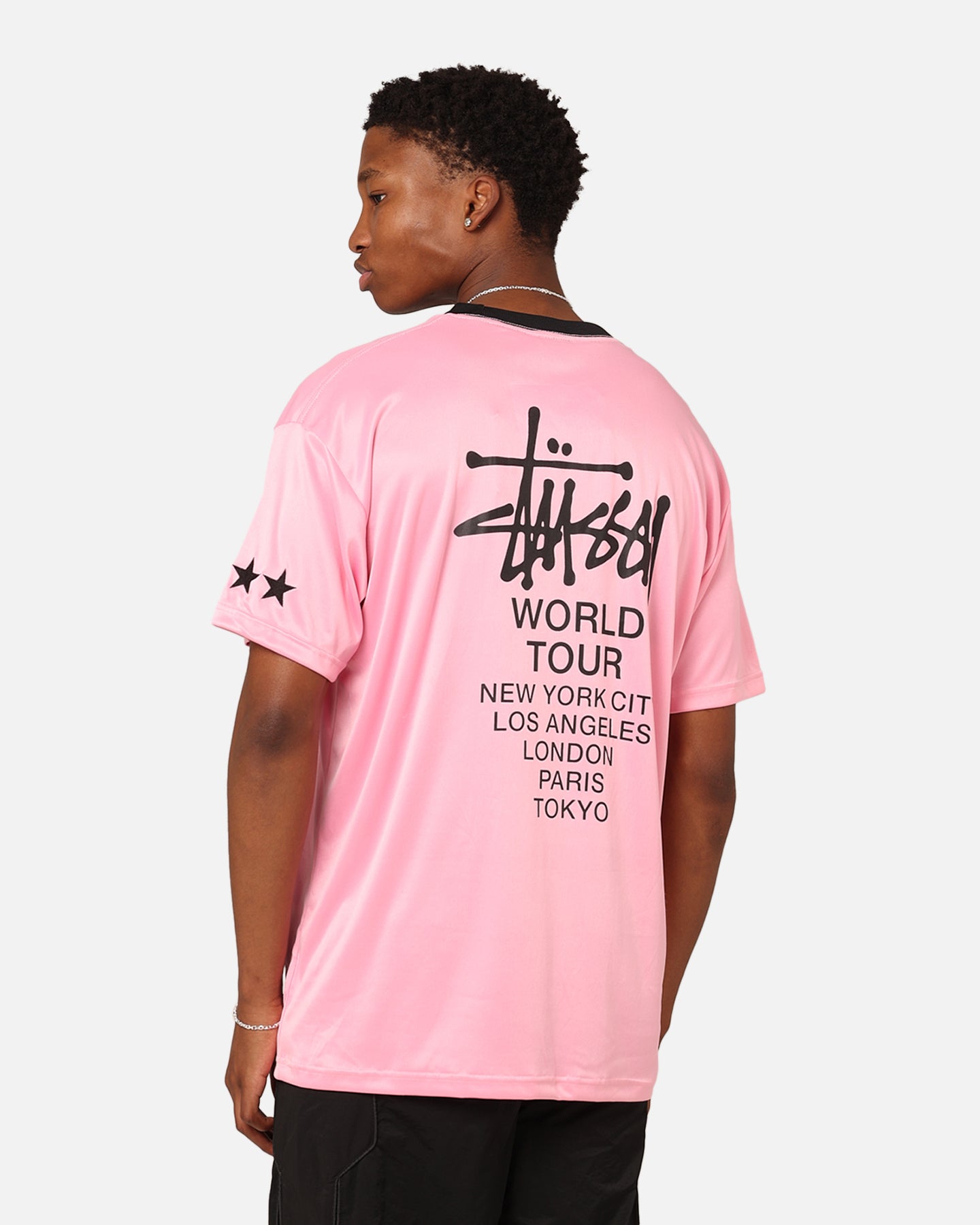 Stussy Football T-Shirt Pink | Culture Kings