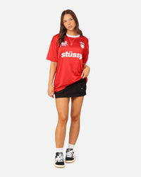 Stussy Football T-Shirt Red/White