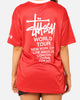 Stussy Football T-Shirt Red/White