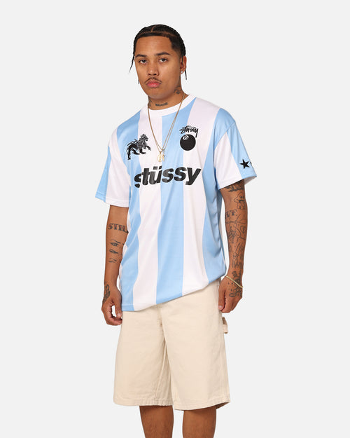 Stussy Football T-Shirt Blue/White