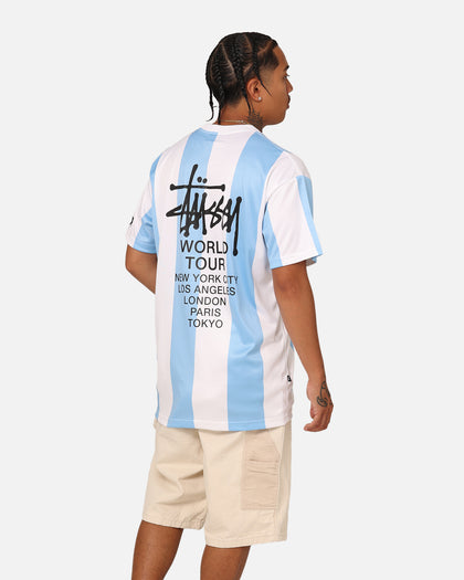 Stussy Football T-Shirt Blue/White
