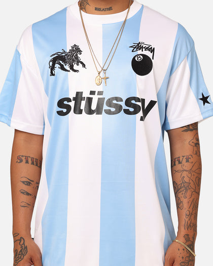 Stussy Football T-Shirt Blue/White