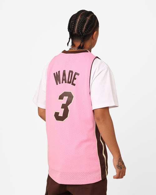 Mitchell & Ness Miami Heat Dwyane Wade Brown Sugar Bacon Swing Jersey Pink