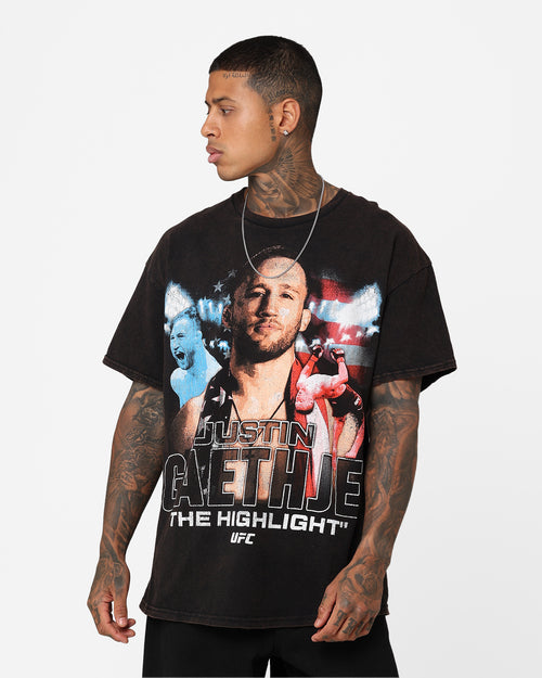 UFC By Goat Crew The Highlight Justin Gaethje Vintage T-Shirt Black Wash