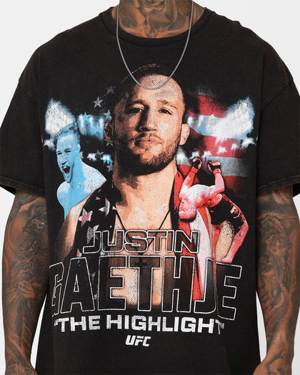 UFC By Goat Crew The Highlight Justin Gaethje Vintage T-Shirt Black Wash