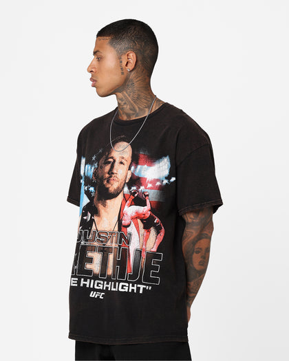 UFC By Goat Crew The Highlight Justin Gaethje Vintage T-Shirt Black Wash