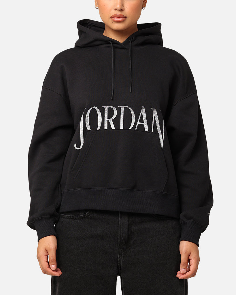Jordan Women's Brooklyn Fleece Pullover Hoodie Black/Sail | Culture Kings