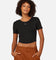 Nike Women's Sportswear Chill Knit Tight Scoop-Back Mini-Rib Top Black/Sail