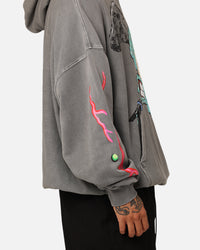 American Thrift X Spongebob Squarepants Squidward Hoodie Washed Charcoal