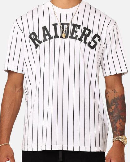 New Era Las Vegas Raiders Oversized T-Shirt White Pinstripe