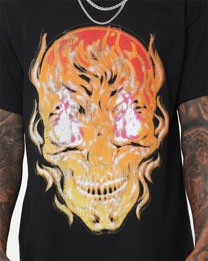 Last Kings Fiery Skull T-Shirt Black