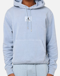 Jordan Essentials Statement Wash Fleece Pullover Hoodie Blue Grey