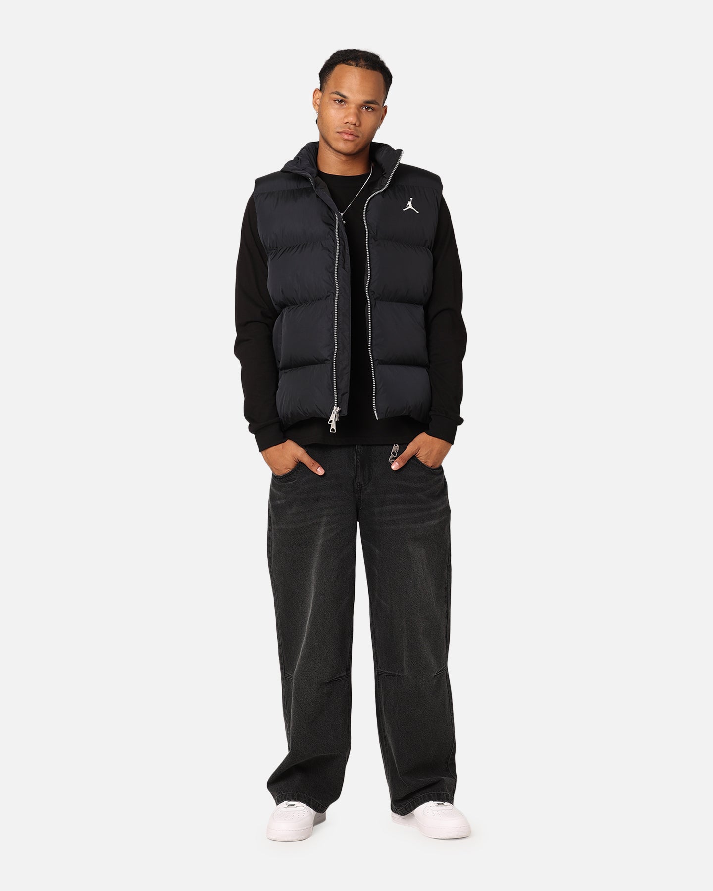 Jordan Essentials Statement Eco Vest Black/Sail | Culture Kings