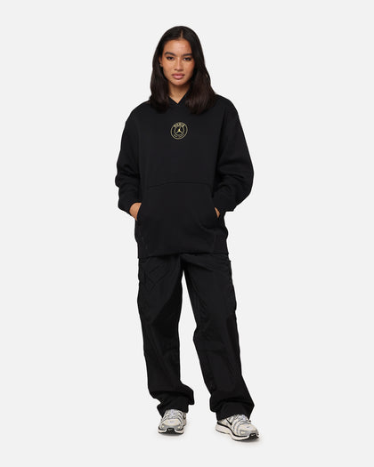 Jordan X Paris Saint-Germain Fleece Pullover Hoodie Black/Cargo Khaki