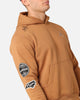Jordan Essentials Fleece Pullover Hoodie Dark Brown/White