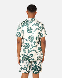 XXIII James Button Up Shirt Cream/Green