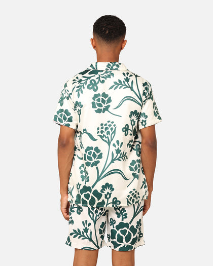 XXIII James Button Up Shirt Cream/Green