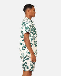 XXIII James Button Up Shirt Cream/Green