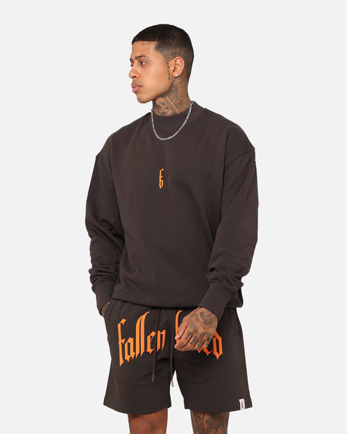 Fallen Breed Monogram Crewneck Dark Charcoal/Orange