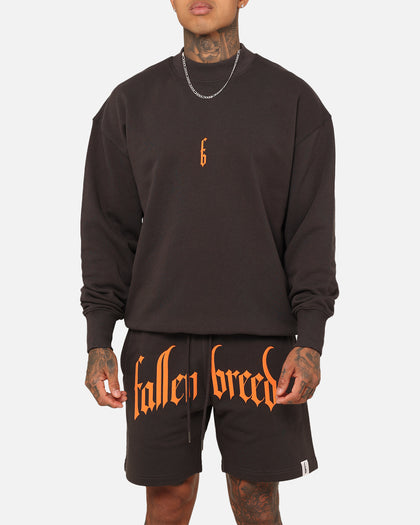 Fallen Breed Monogram Crewneck Dark Charcoal/Orange