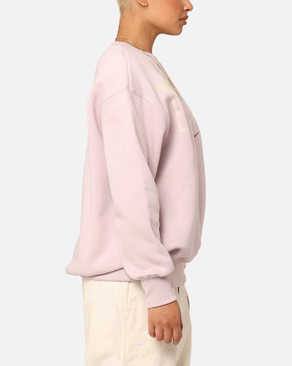 Nike Women's Sportswear Phoenix Fleece Oversized Logo Crewneck Platinum Violet/Light Orewood Brown/Smokey Mauve