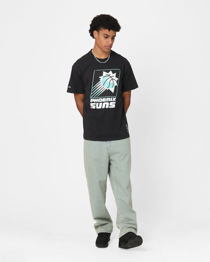 Mitchell & Ness Phoenix Suns Ice Blue Logo T-Shirt Faded Black