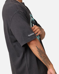 Mitchell & Ness Golden State Warriors Ice Blue Logo T-Shirt Faded Black