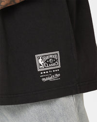 Mitchell & Ness Golden State Warriors Ice Blue Logo T-Shirt Faded Black