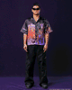 Pokémon By Loiter Gengar Split Button Up Shirt Black/Purple