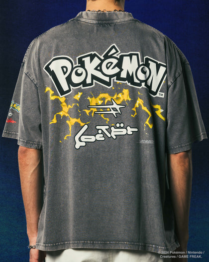Pokémon By Loiter Pikachu Premium T-Shirt Charcoal