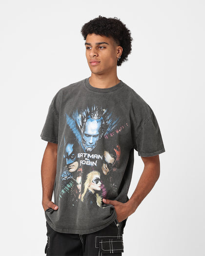 American Thrift X DC 1997 Batman & Robin Heavyweight Vintage T-Shirt Black Wash