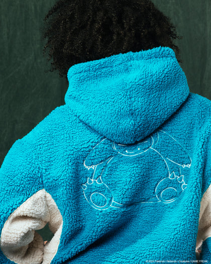 Pokémon By Loiter Snorlax Sherpa Hoodie Green/Off White