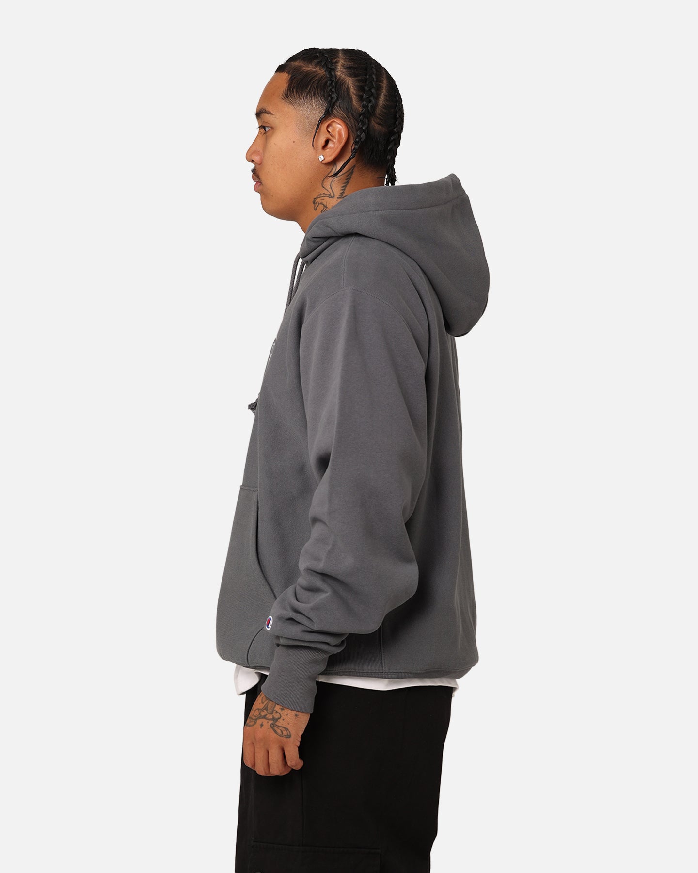 Champion Reverse Weave Big C Hoodie Medium Gray | Culture Kings