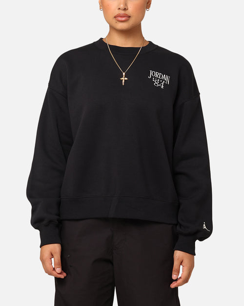 Jordan Women's Brooklyn Fleece Crewneck Black/Sail