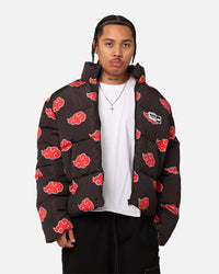 73Studio X Naruto Akatsuki Puffer Jacket Black