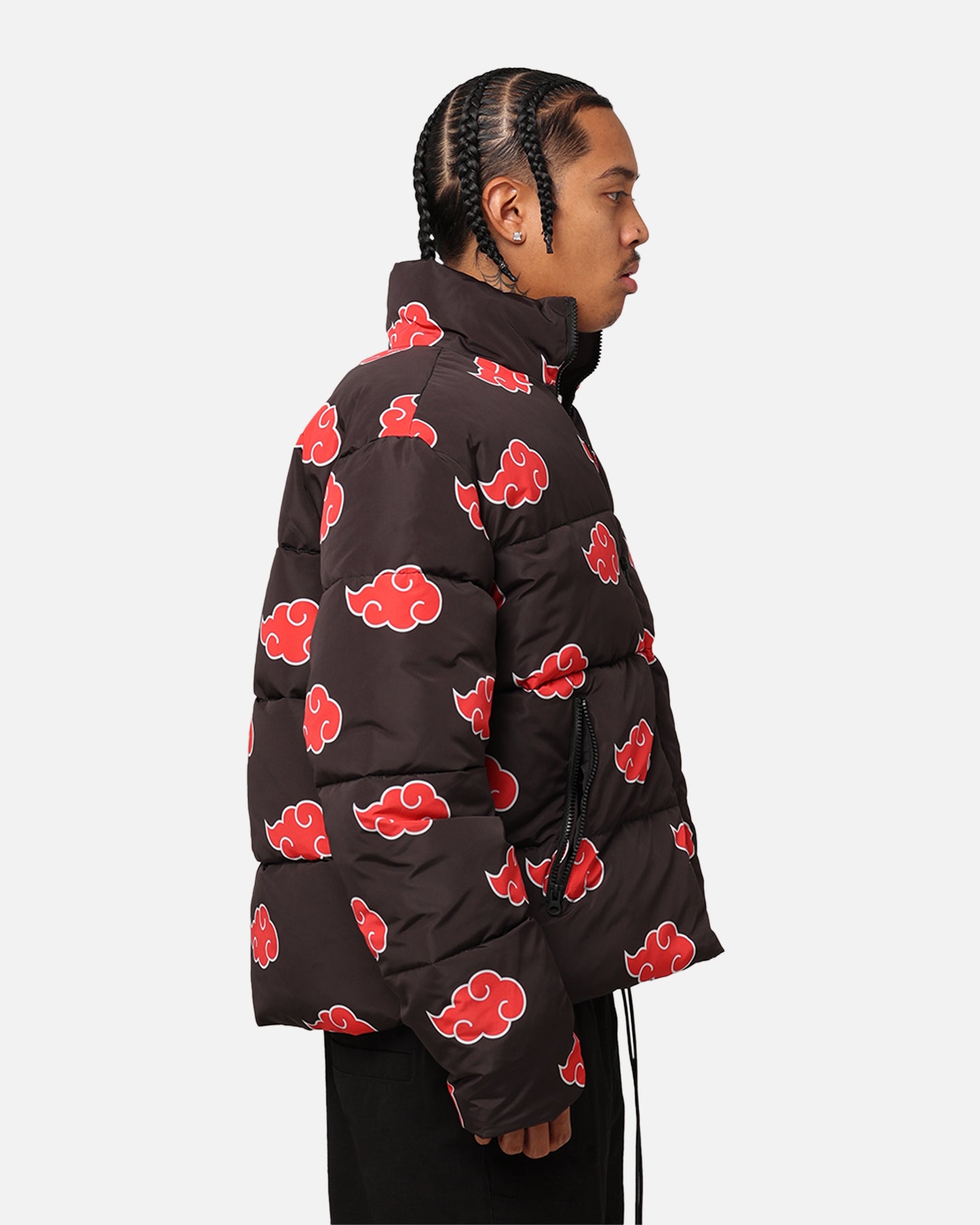 73Studio X Naruto Akatsuki Puffer Jacket Black | Culture Kings