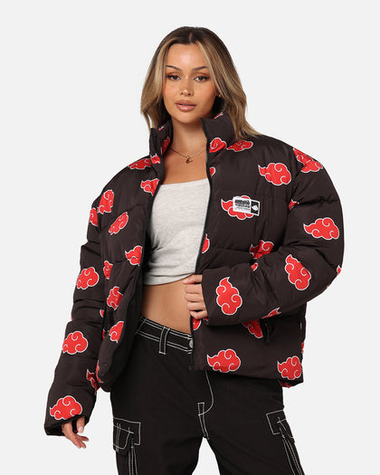 Goat Crew X Naruto Akatsuki Puffer Jacket Black