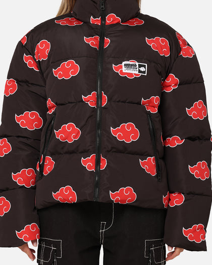 Goat Crew X Naruto Akatsuki Puffer Jacket Black