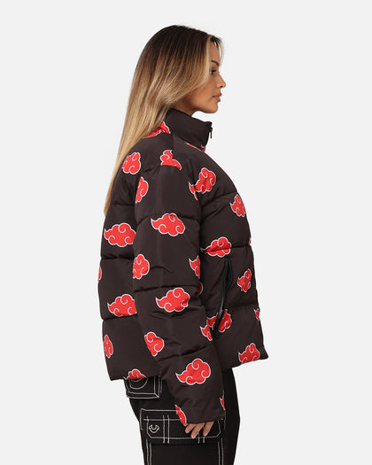 Goat Crew X Naruto Akatsuki Puffer Jacket Black
