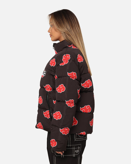 Goat Crew X Naruto Akatsuki Puffer Jacket Black
