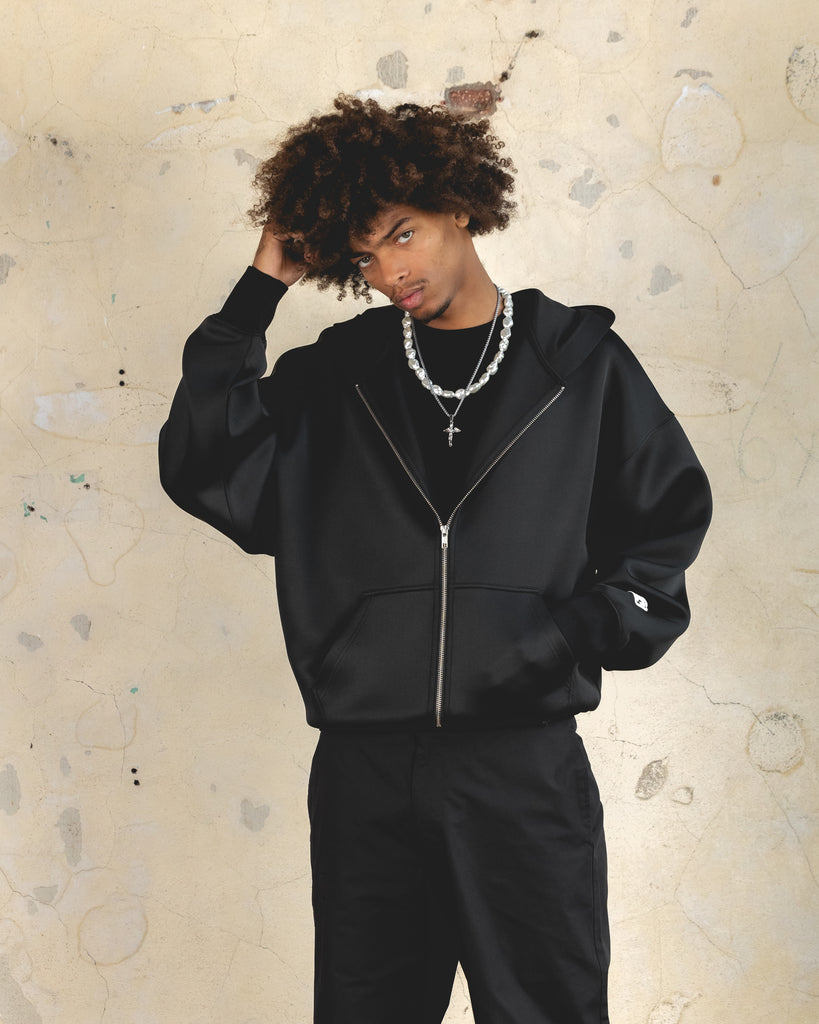 HYSFORM TIME PIECE ZIP HOODIE ブラック OVERSIZED ZIP HOODIE BLACK – 1313 Selah