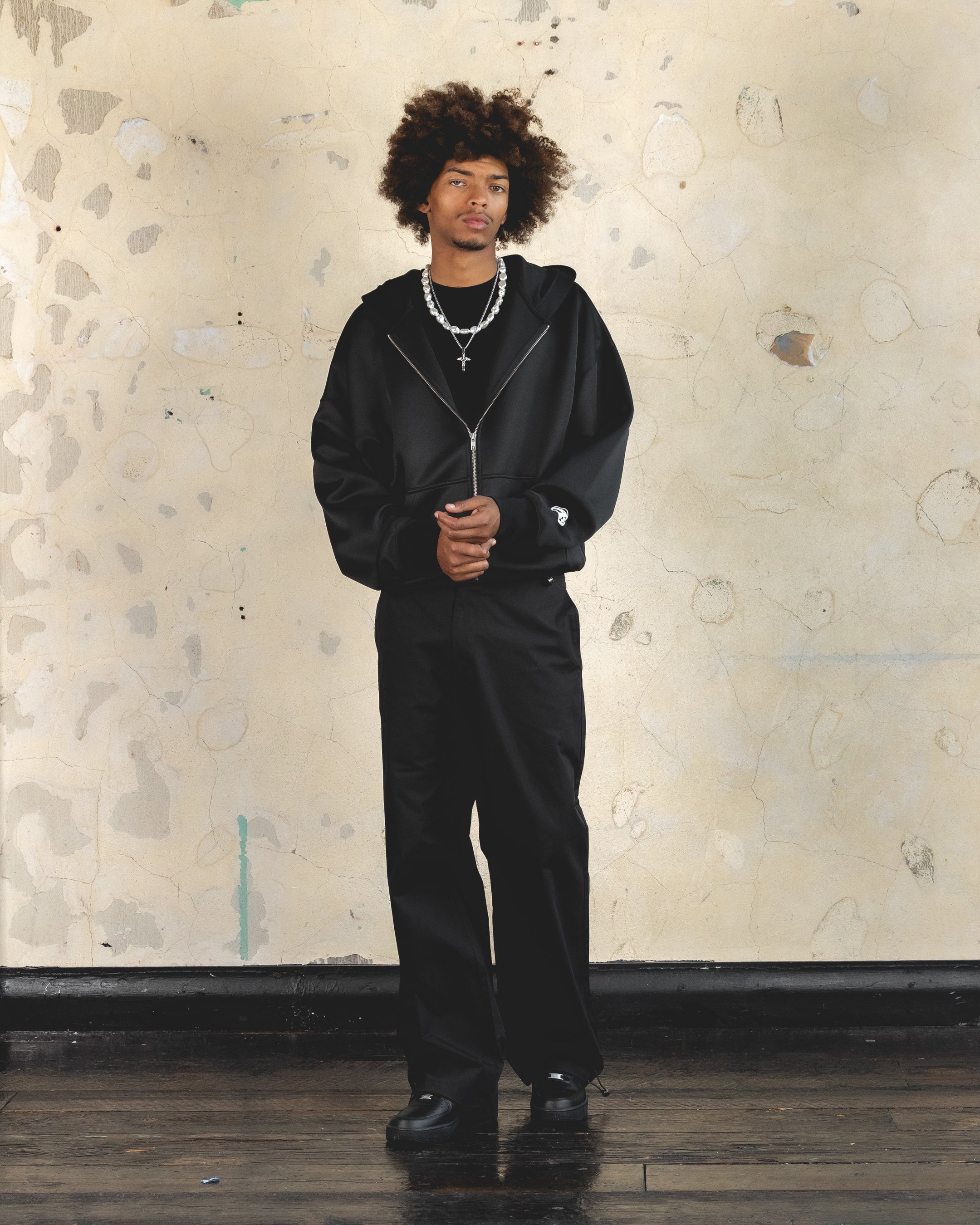 HYSFORM TIME PIECE ZIP HOODIE ブラック OVERSIZED ZIP HOODIE BLACK – 1313 Selah