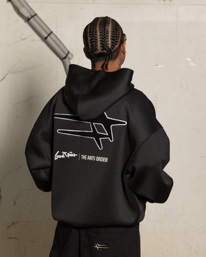 Loiter X The Anti Order Zip Hoodie Black