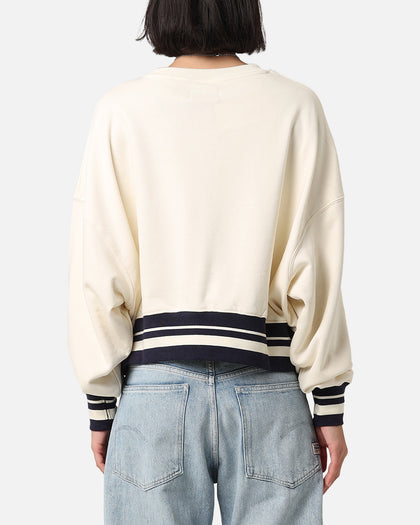 Pro Standard Women's New York Yankees Retro Classics Crewneck Eggshell/Midnight Navy