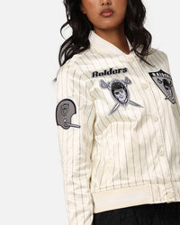 Pro Standard Women's Las Vegas Raiders Satin Jacket Eggshell/Grey