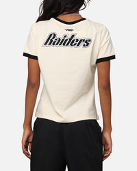 Pro Standard Women's Las Vegas Raiders SJ Ringer T-Shirt Eggshell/Black