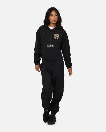 Pro Standard Women's Vegas Golden Knights Woven Half Zip Cropped Jacket Black