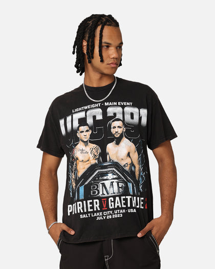 UFC By Goat Crew Dustin Poirier vs. Justin Gaethje BMF Fight Vintage T-Shirt Black Wash